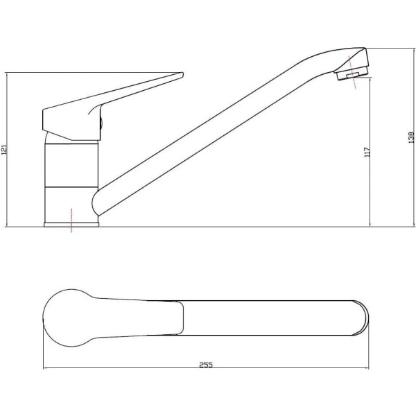 смеситель для кухни esko murano mr 05 хром