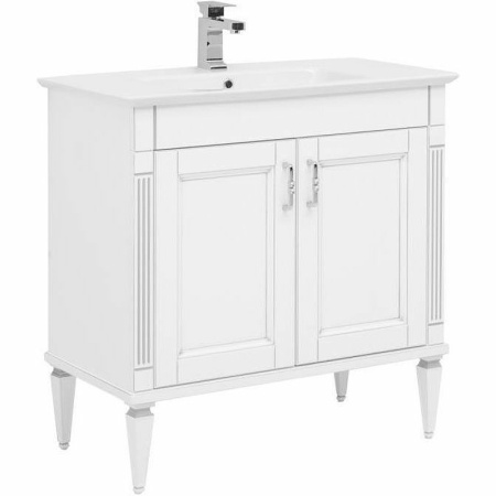 Тумба с раковиной Aquanet Селена 70 273435 Белая Серебро