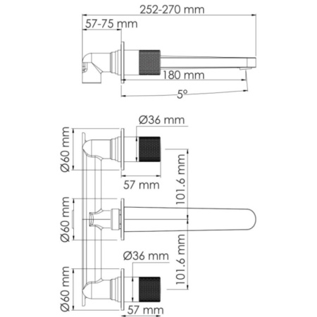 смеситель для раковины wasserkraft schunter 8245