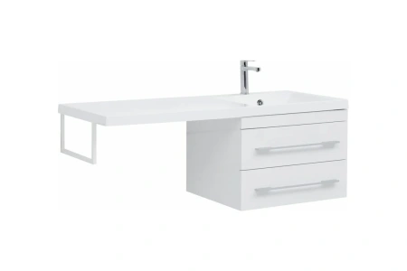 раковина aquanet нота 120 r new нф-00014537 / 00239568 над стиральной машиной, крыло слево, 120x48.2 см, белая