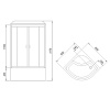 душевая кабина royal bath bk 90x90 rb90bk2-m-ch-el с гидромассажем