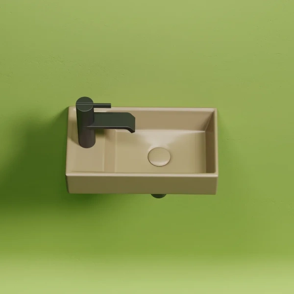 раковина ceramicanova element cn6051rmc подвесная, чаша справа, 41.7х21.7 см, капучино матовая