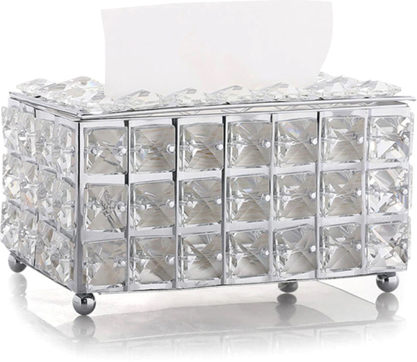Диспенсер для салфеток Kassatex Crystal CRL-TH-SLV серебро