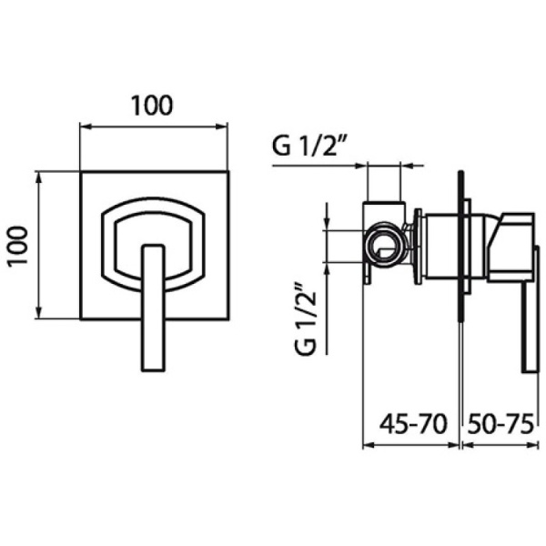 смеситель для душа webert azeta az880101015 цвет хром