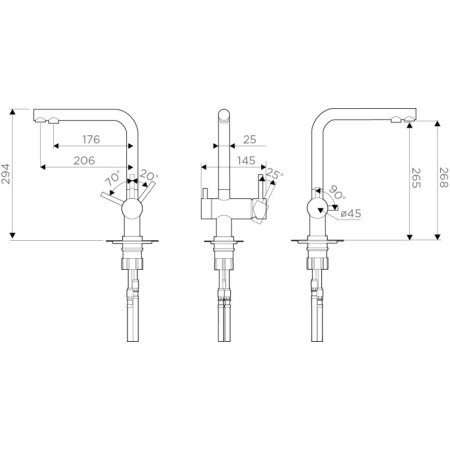 смеситель для кухни omoikiri nagano wh 4994054, белый