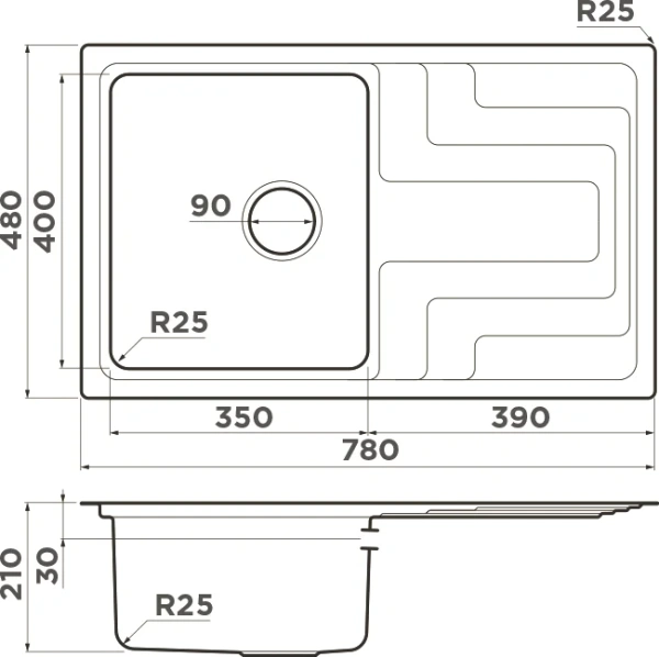 мойка кухонная omoikiri mizu 78