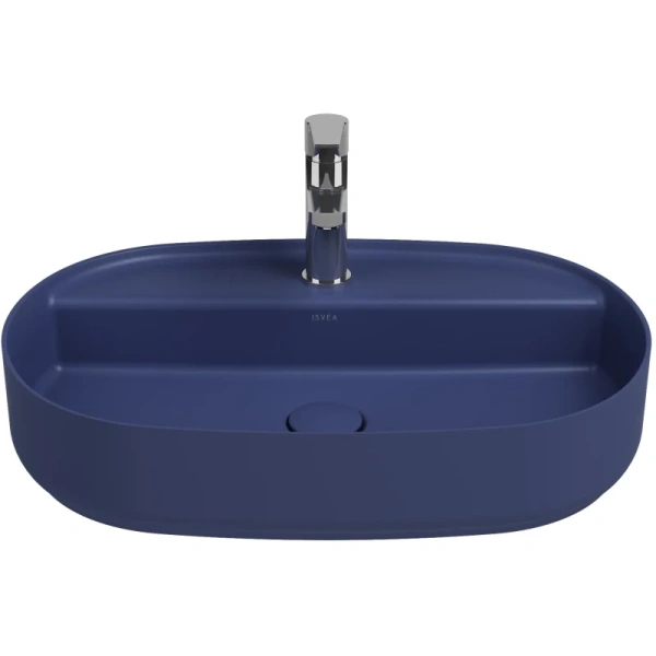 раковина isvea infinity 10nf65060sv-2z накладная, 60x40 см, синий матовый