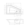 акриловая ванна riho rething space 180х110 l b116001005 (br1800500000000) без гидромассажа