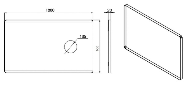 зеркало boheme armadi art vallessi 100 541 с подсветкой с сенсорным выключателем