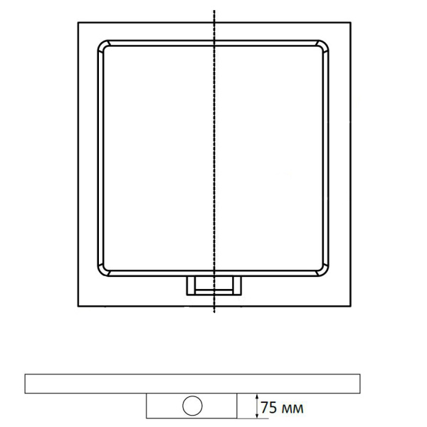 душевой поддон из искусственного камня rgw sta-01b 90×90 16330199-04 черный