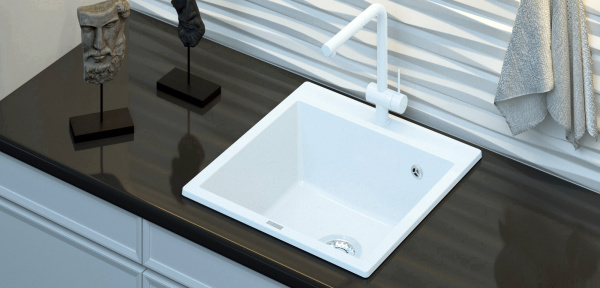 мойка кухонная point арбель 51 pn3001w, белый