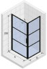 душевой уголок riho grid gb201, gb2090080(g004010121), 90 х 80 см, стекло прозрачное, профиль черный