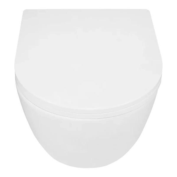 унитаз azario blanco az-9003wt подвесной, безободковый, с сиденьем микролифт, слив "торнадо", 36х49х36 см, белый