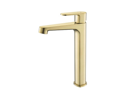 смеситель для раковины aquatek оберон aq1204bg цвет золото шлифованное