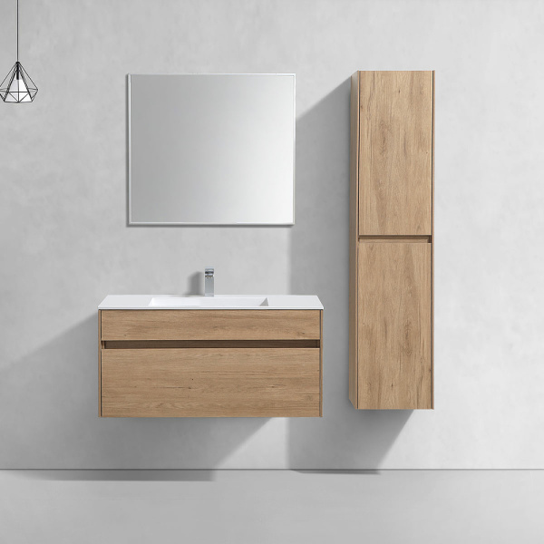 тумба под раковину vincea chiara 100 vmc-2c100no подвесная n.oak