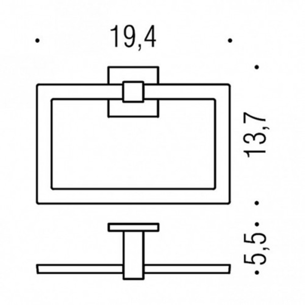 Полотенцедержатель кольцо Colombo Design Basic Q B3731.NM, черный матовый