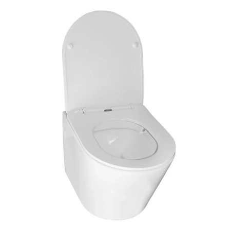 унитаз azario atrio az-2330 подвесной, безободковый, с сиденьем микролифт, 49x36.5x36 см, белый