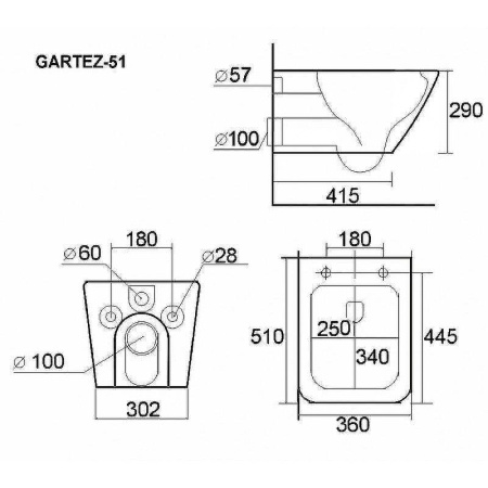 унитаз esbano gartez-51 esupgart51w подвесной с сиденьем микролифт