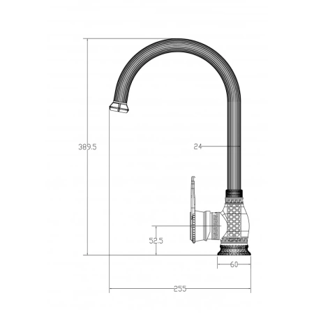смеситель для кухни milacio vitoria mc.505.bbr