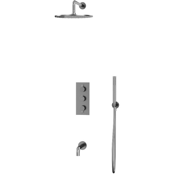 душевая система whitecross y brushed nickel yset11nib с термостатом брашированный никель