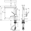 смеситель для раковины с донным клапаном hansgrohe finoris 76063000