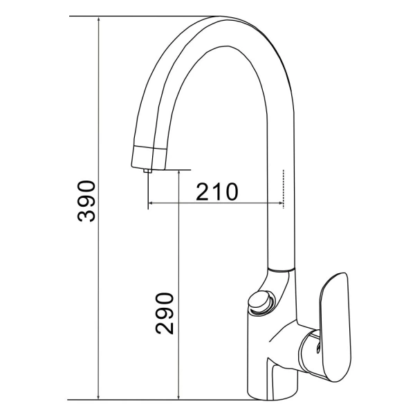 смеситель для кухни с подключением к фильтру shevanik s368l