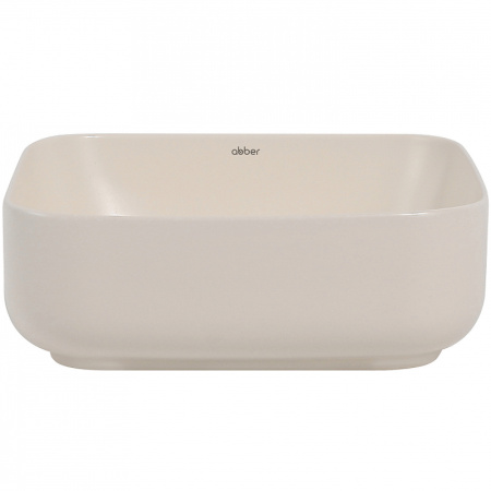 раковина 38.5x38.5 см abber rechteck ac2211mbe, цвет светло-бежевый матовый