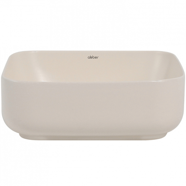раковина 38.5x38.5 см abber rechteck ac2211mbe, цвет светло-бежевый матовый