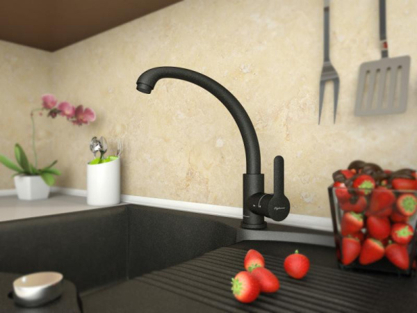 смеситель для кухни elghansa kitchen color 5661097-anthracite