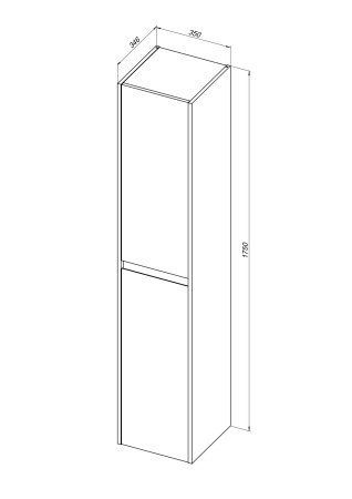 шкаф-пенал aquanet nova lite 35 дуб рошелье