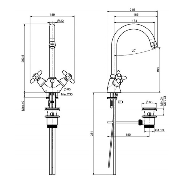 смеситель для раковины fima carlo frattini olivia f5021cr