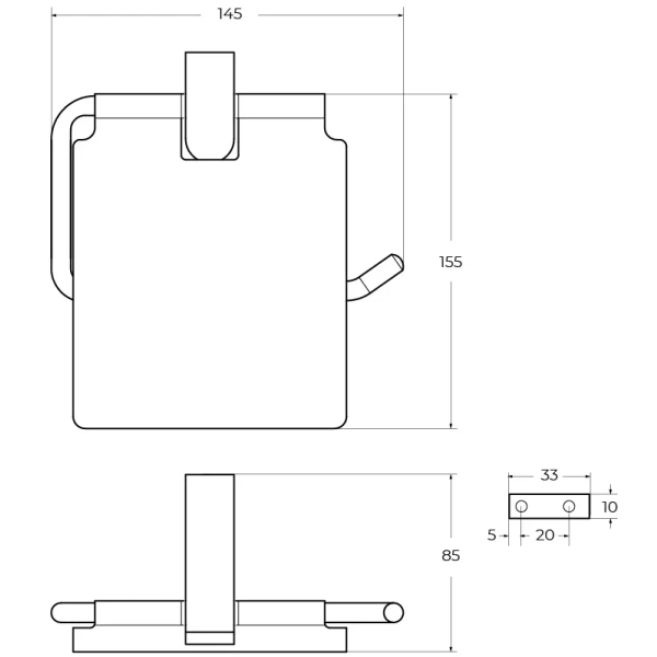 Держатель туалетной бумаги Cezares Slider SLIDER-PH-01 хром