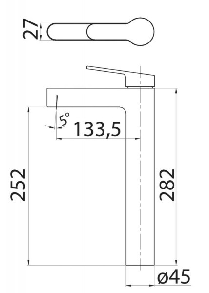 смеситель для раковины belbagno delta del-lmc-boro золото брашированное