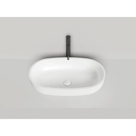 накладная раковина в ванную salini gloria 305 1102205m, 64 x 38,5 см, из материала solix, глянцевая или матовая, белая