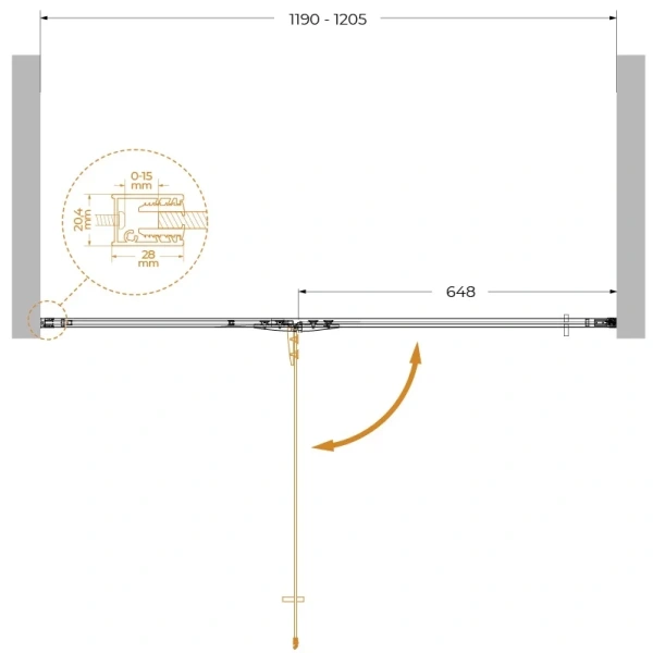 душевая дверь cezares liner 120 l liner-b-12-120-c-cr-l профиль хром стекло прозрачное