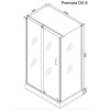 душевой уголок ceruttispa 120×90 premiata в120-8 профиль черный матовый, стекло прозрачное