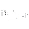 держатель верхнего душа 45см fantini venezia 86 q8 8028 цвет: raw metal pvd