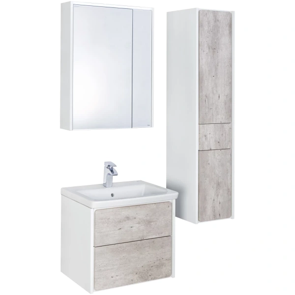 зеркальный шкаф 60x78 см белый матовый roca ronda zru9303007