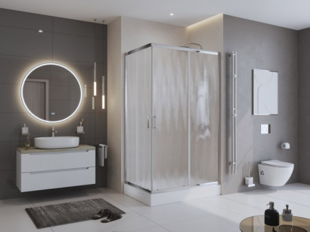 душевой уголок belbagno uno 120×90 uno-195-ah-2-120/90-c-nero профиль черный матовый, стекло прозрачное