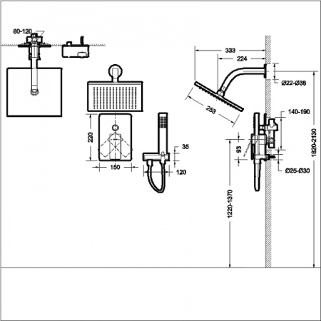 душевая система bravat phillis f856101c-a-eng хром