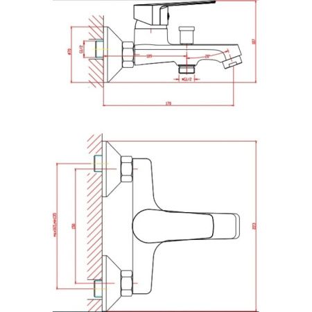смеситель для ванны orange loop m26-100gold золото