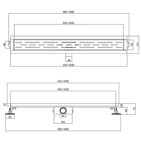 душевой лоток esbano meta 70 m-rain-70sg estrmetrain70sg с решеткой золото матовое