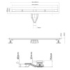 душевой лоток esbano slim 80 s-line-80mc estrslmline80mc с решеткой хром матовый