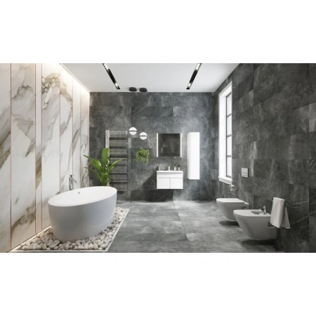 тумба с раковиной белый глянец 80 см roca up zru9303012 + 327470000