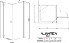 душевой уголок radaway almatea kdj 100 r×100 прозрачное