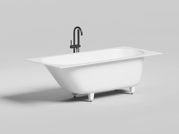 ванна из искусственного камня salini ornella kit 180х80х60 см, s-stone, белый матовый, 102422m