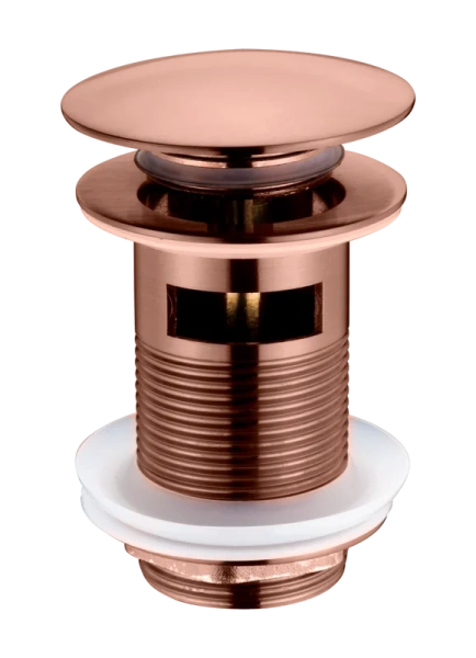 Донный клапан Boheme 612/2-BRB для раковины, с переливом, клик клак, бронза матовая