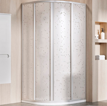 Душевой уголок Ravak Supernova SKCP4-80 80×80 3114OU0211 профиль Сатин витраж пластик Pearl