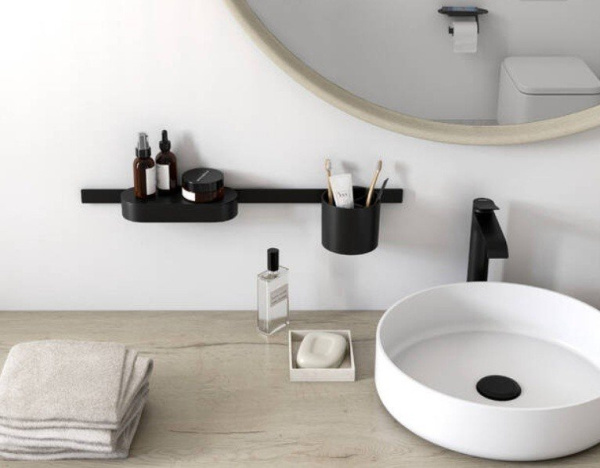 Стакан Hansgrohe WallStoris 27921670, матовый черный