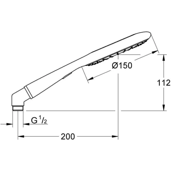 ручной душ 150 мм grohe rainshower icon 27633000